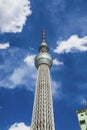 Tokyo Skytree with clouds Royalty Free Stock Photo