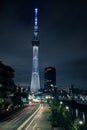 Tokyo Skytree Tower illumination at night