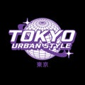 Tokyo colorful typography streetwear style vector design icon illustration