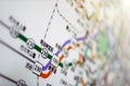 Tokyo subway map Royalty Free Stock Photo