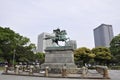 Tokyo, 10th may: Equestrian Statue of Samurai Kusunoki Masashige from garden of Imperial Palace from Tokyo in Japan