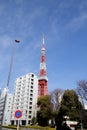 Tokyo tower and the blue sky Royalty Free Stock Photo