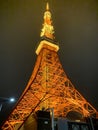 Tokyo Tower on a Cloudy Night