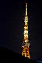 Tokyo tower view night scene