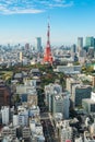 Tokyo tower, Japan - Tokyo city skyline and cityscape Royalty Free Stock Photo