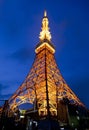 Tokyo tower at nigh in Tokyo,Japan