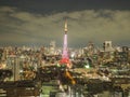 The Tokyo tower at Night Royalty Free Stock Photo