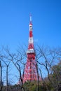 The Tokyo Tower,Red Steel Structure. is a communications and observation tower in the Shiba-koen district of Minato, Tokyo, Japan Royalty Free Stock Photo