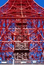 The Tokyo Tower,Red Steel Structure. is a communications and observation tower in the Shiba-koen district of Minato, Tokyo, Japan Royalty Free Stock Photo