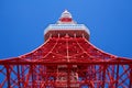 The Tokyo Tower,Red Steel Structure. is a communications and observation tower in the Shiba-koen district of Minato, Tokyo, Japan Royalty Free Stock Photo