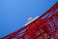 The Tokyo Tower,Red Steel Structure. is a communications and observation tower in the Shiba-koen district of Minato, Tokyo, Japan Royalty Free Stock Photo