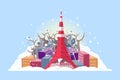 Tokyo tower in winter