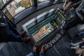 Tokyo townscape visible to the Tokyo Tower Observatory through a window of