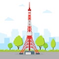 Tokyo TV Tower. Vector