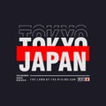 TOKYO typography graphic design, for t-shirt prints, vector illustration Royalty Free Stock Photo