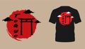 T-shirt design with Tokyo style