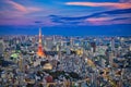 Tokyo View & Sunset Royalty Free Stock Photo