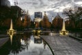 Tokyo fountain Wadakura after sunset, Japan