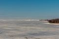 Tolbukhin lighthouse in the Gulf of Finland and Fort Reef. Ice hummocks