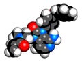 Tolebrutinib multiple sclerosis drug molecule. 3D rendering