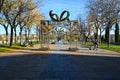 Toledo Bridge, 18th century, in Madrid Rio Park, Madrid, Spain