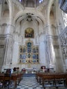 Toledo, Castile la Mancha, Spain, 13.04.2022. Interior of gothic church of San Juan de los Reyes Monastery. Royalty Free Stock Photo