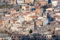 Early morning Cityscape. Aerial view of the ol city of Toledo. UNESCO world heritage site Royalty Free Stock Photo