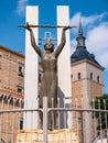 Monument to the siege with the Alcazar of Toledo