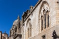 Toledo Cathedral (The Primatial Cathedral of Saint Mary of Toledo) richly decorated Gothic facade, Spain.