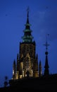 Toledo cathedral tower at night Royalty Free Stock Photo