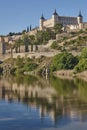 Toledo city and tajo river. Spanish medieval historic place Royalty Free Stock Photo