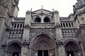 Cathedral of Toledo. Architecture and art gothic in Spain. Sculputures in the exterior facade.