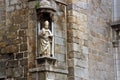 Cathedral of Toledo. Architecture and art gothic in Spain. Sculputures in the exterior facade.