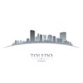 Toledo Ohio city silhouette white background Royalty Free Stock Photo