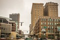 Toledo ohio city skyline and streets Royalty Free Stock Photo