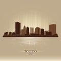 Toledo Ohio city skyline vector silhouette Royalty Free Stock Photo