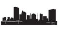 Toledo Ohio city skyline vector silhouette Royalty Free Stock Photo