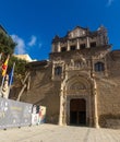 TOLEDO, SPAIN - APRIL 12, 2022: Architectural appearance of Museum of Santa Cruz Royalty Free Stock Photo