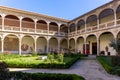 Courtyard and patio with garden of the Museum of Santa Cruz, Toledo, Spain Royalty Free Stock Photo