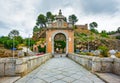 The Puente de Alcantara is a Roman arch bridge in Toledo, Spain, spanning the Tagus River Royalty Free Stock Photo