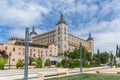 Majestic view at the military building at the AlcÃÂ¡zar of Toledo main facade Royalty Free Stock Photo
