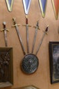 Crusader swords and shields Toledo Royalty Free Stock Photo