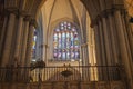 Stained Glass Window at Toledo Cathedral Interior - Toledo, Spain Royalty Free Stock Photo