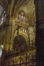 Fragment of the interior of the Cathedral of Toledo Royalty Free Stock Photo