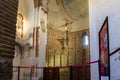 Mosque of Cristo de la Luz (Mezquita del Cristo de la Luz), inside view, Toledo, Spain. Royalty Free Stock Photo