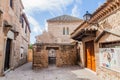 TOLEDO, SPAIN - OCTOBER 23, 2017: Narrow street in the Jewish neigborhood of Toledo, Spa Royalty Free Stock Photo