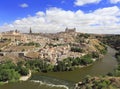 Toledo, Spain old town city skyline and Tagus River Royalty Free Stock Photo