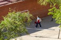 First day at school during COVID-19 pandemic Royalty Free Stock Photo