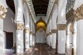 Synagogue of Santa Maria la Blanca (Ibn Shoshan Synagogue), central nave aisle, Toledo, Spain