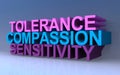 Tolerance compassion sensitivity